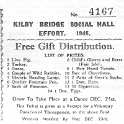 15-007 Christmas Free Gift Distribution Ticket Kilby Bridge 1946