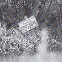32-454 Warning sign near Turnover bridge Kilby