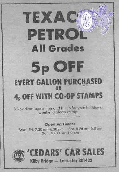 20-123 Cedars Car Sales Kilby Bridge 1976