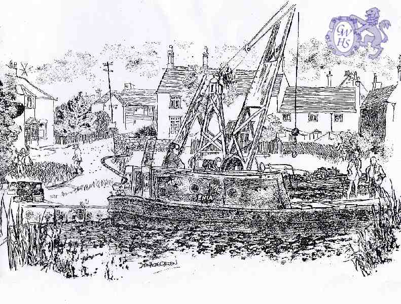 29-695 Kilby Bridge from the canal showing the back of the Navigation Inn by Donald E Green