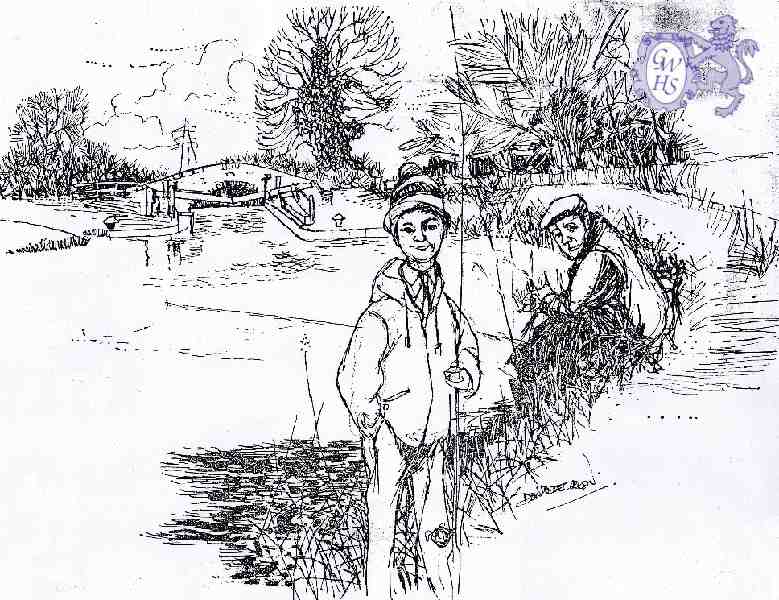 29-730 Fishing by the Canal by Donald E Green