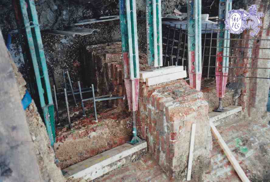 8-302 Kilby Bridge - bridge foundations at restoration in 2000
