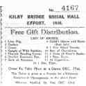 15-007 Christmas Free Gift Distribution Ticket Kilby Bridge 1946