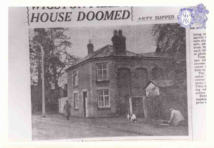 8-135 House awaiting demolition Leicester Road Wigston Magna now Fir Tree Close