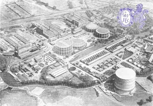 29-414 Aerial view of Aylestone Road works from the south-west, probably taken about 1931.