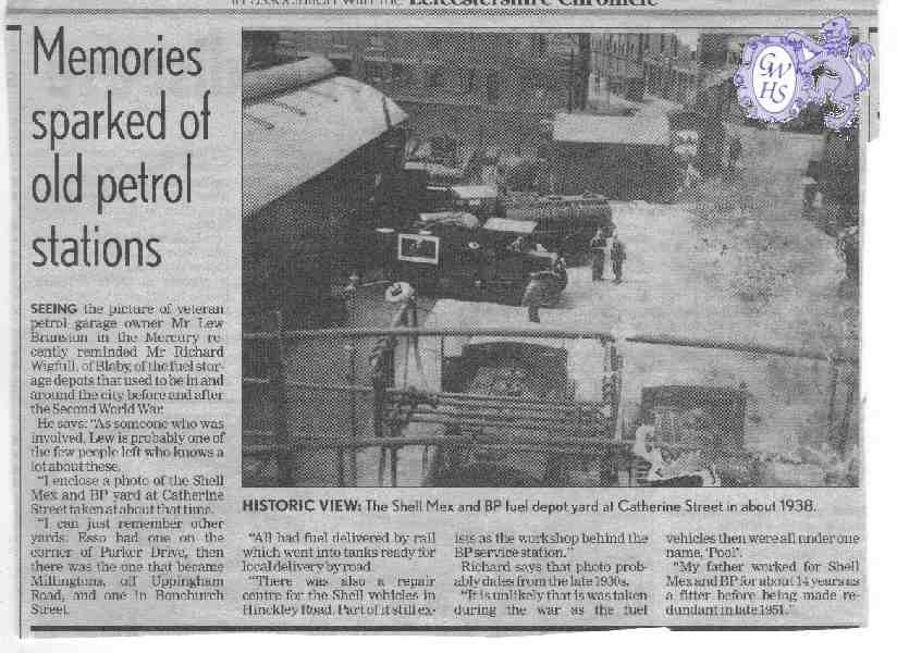 29-483 Shell Mex and BP Fuel depot Catherine Street Leicester 1938