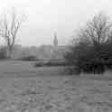 30-887 Looking across the fields towards All Saints Church before development of the Little Hill Est
