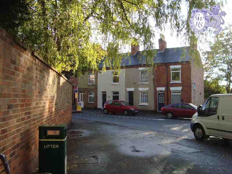 17-022 Houses  at the end of Long Street Wigston Magna taken from Bushloe End 2011
