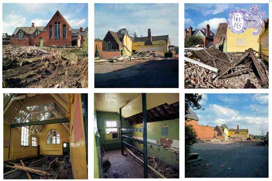 30-893 National School Long Street Wigston Magna during demolition in 1977