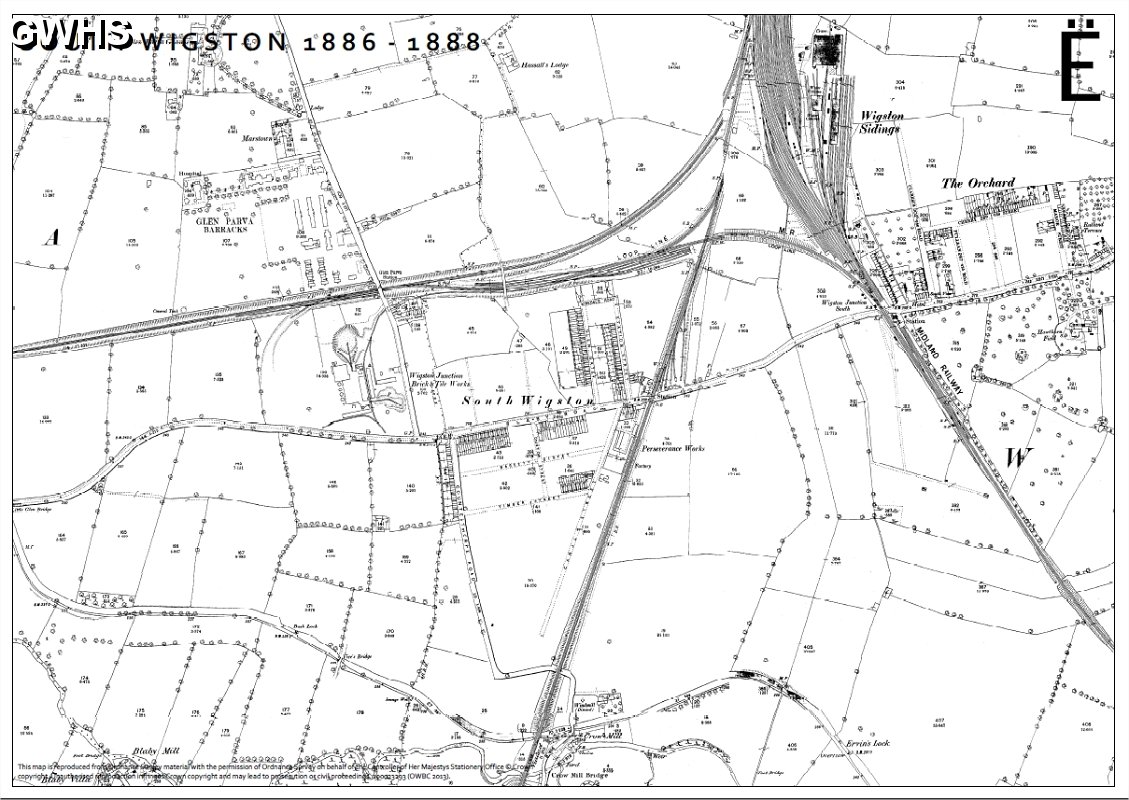23-386 South Wigston Map 1886 - 1888