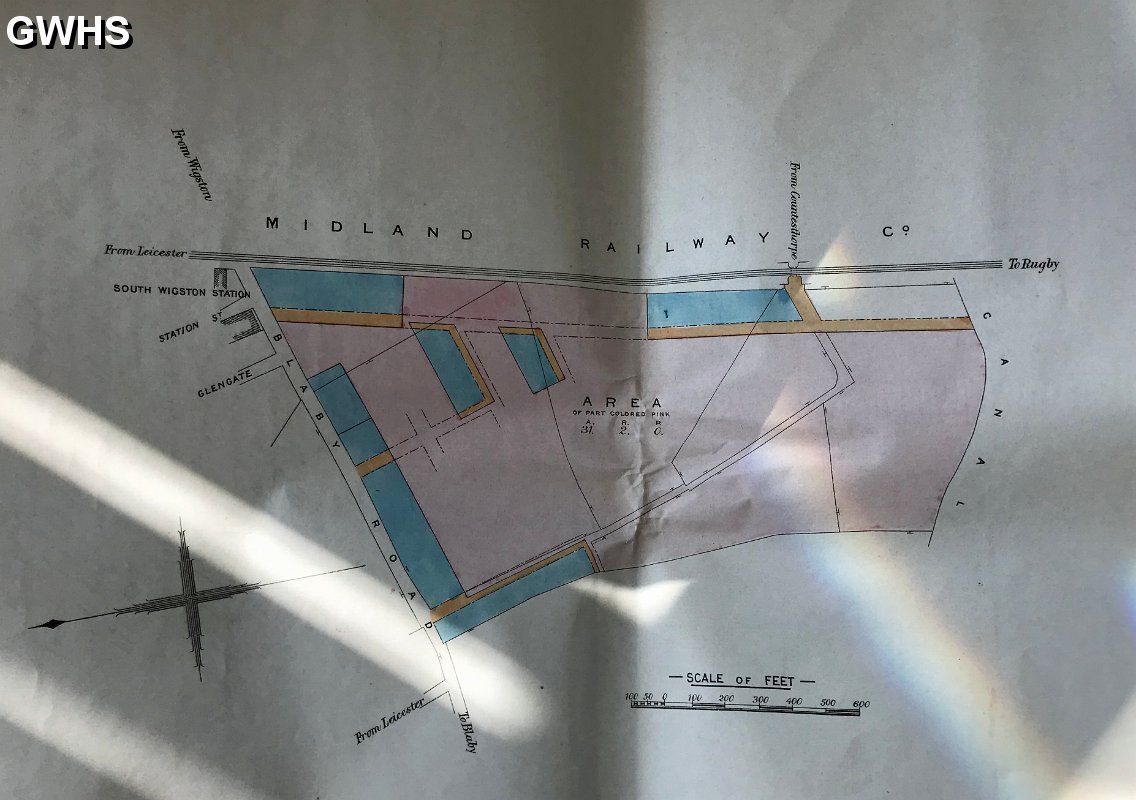 34-724 Map of South Wigston showing area where Canal Street will be built