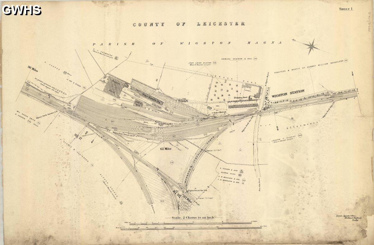 35-636 Railway Plan Wigston Sidings