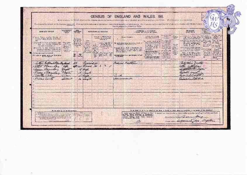 30-640 1911 Census for The Barnley sisters