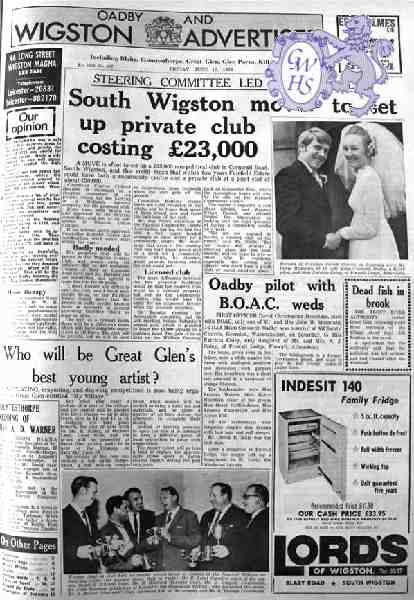 31-361 South Wigston Club Newspaper Front Page June 1971