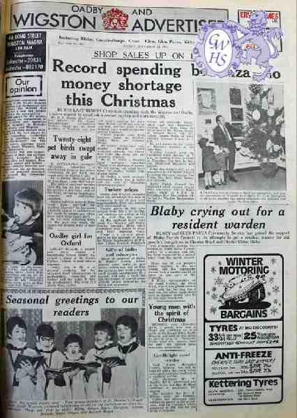 32-371 No Money Shortage Oadby & Wigston Advertiser, December 24th 1971