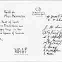 26-435 1940's Home Made Card Wigston Magna WAAF 26-435 1940's Home Made Card Wigston Magna WAAF