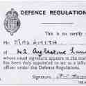 26-459 WWII Billeting Officers Identity Card Mrs Smith Aylestone Lane Wigston Magna 26-459 WWII Billeting Officers Identity Card Mrs Smith Aylestone Lane Wigston Magna