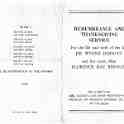 30-641 Rememberance & Thanksgiving Service for Dr Wynn Barnley and Miss Florence May Barnley 1962 part 1 30-641 Rememberance & Thanksgiving Service for Dr Wynn Barnley and Miss Florence May Barnley 1962 part 1