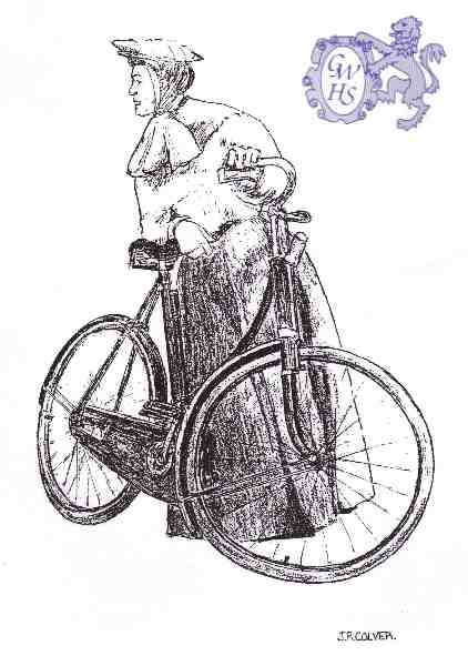 15-132 Lady on Bicycle - J R Colver