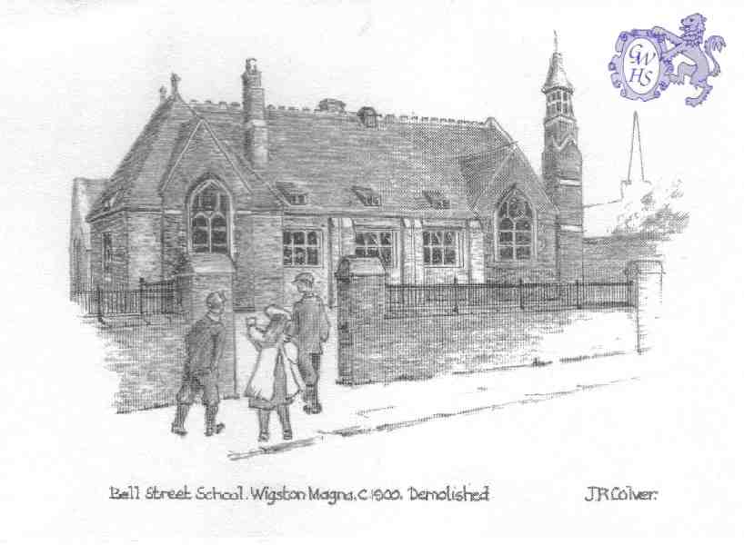 19-471 Bell Street School Wigston Magna c.1900. Demolished - J R Colver