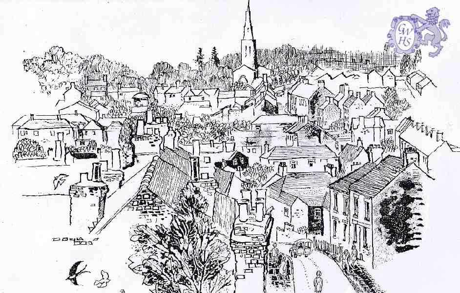 29-752 Wistow Road in foreground with Moat Street leading to All Saints Church by Donald E Green