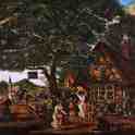 26-095 Village Feast - painting of old Wigston Magna