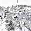 29-752 Wistow Road in foreground with Moat Street leading to All Saints Church by Donald E Green