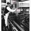 6-45 Harold Abbott at the bottling machine in the Dairly in Wigston in 1968