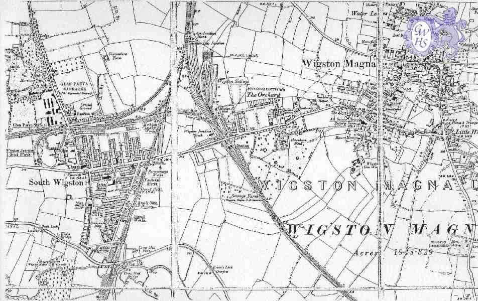 14-294 Wigston Magna & South Wigston Railway Map