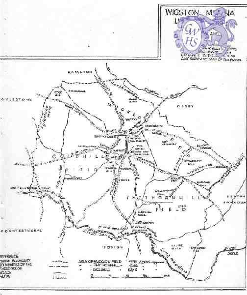 14-296 Medieval Footpaths of Wigston Magna map