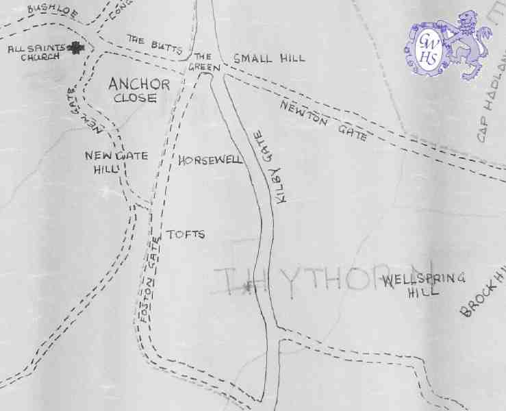 23-380c Wigston Magna Mediaeval Fields and Footpaths map