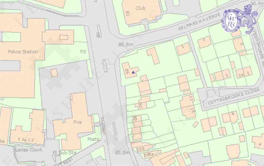 23-389 Plan of Fire Station and Police Station on Bull Head Street Wigston Magna circa 2000