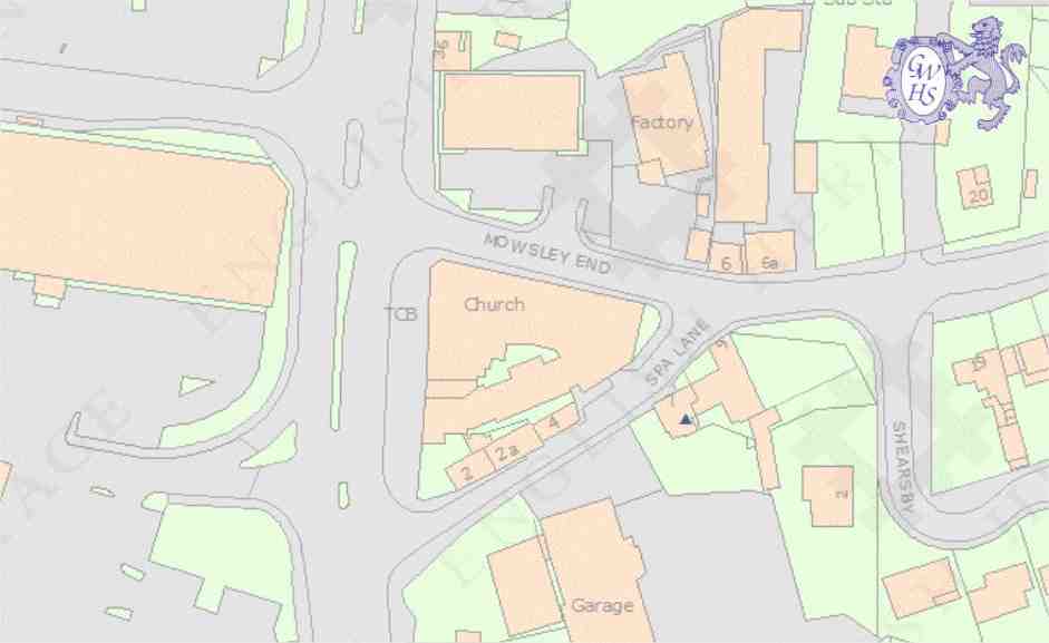 23-390 Plan of Spa Lane Wigston Magna circa 2000