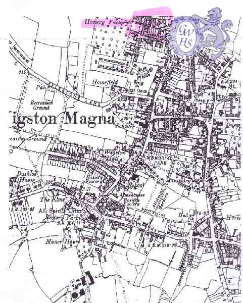 23-764 Location of Two Steeples factory in Wigston Magna 1930
