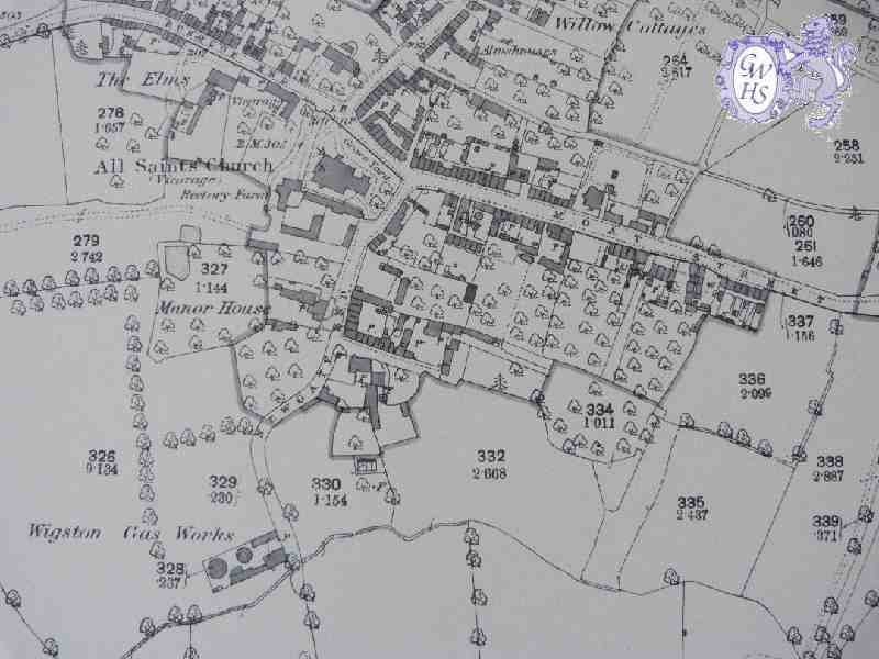 29-078 1886 OS Map of Newgate End Wigston Magna