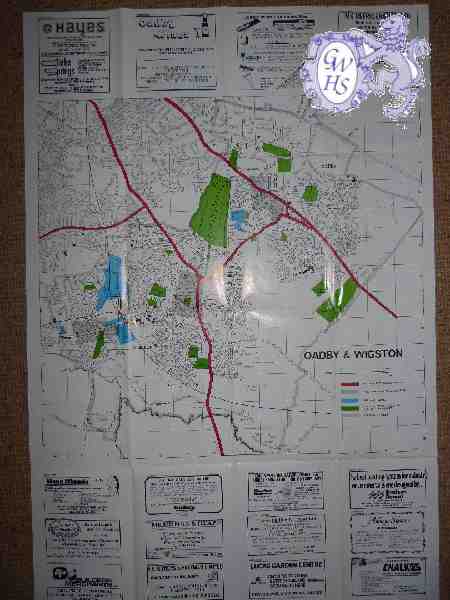 29-620 Map of Wigston Magna circa 1990