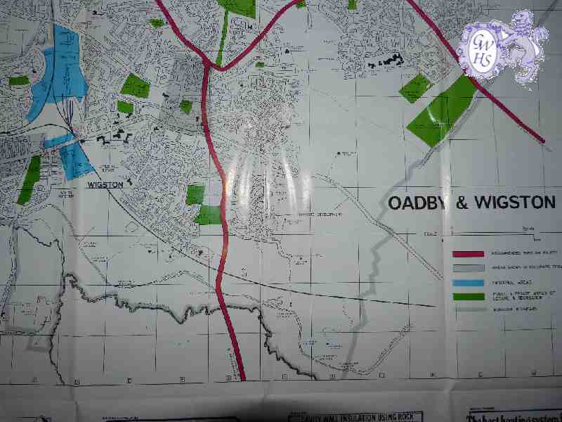 29-621 Map of Wigston Magna circa 1990