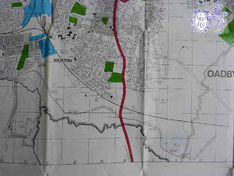 29-625 Map of Wigston Magna circa 1990