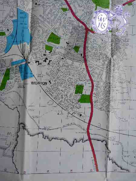 29-627 Map of Wigston Magna circa 1990