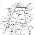 23-662 Map showing the medieval streets of the the village of Wigston Magna 23-662 Map showing the medieval streets of the the village of Wigston Magna