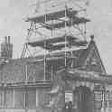 22-455a The unsafe tower on Wigston railway station being taken down circa 1966, Station Road Wigston Magna