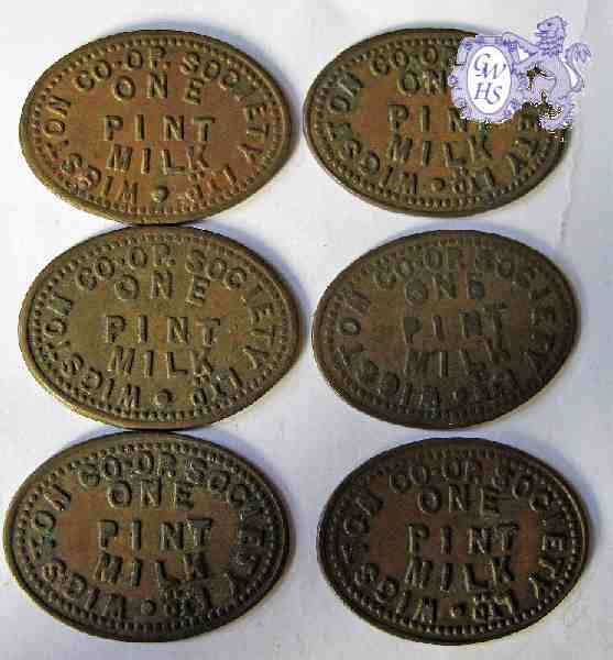 31-383 Wigston Co-operative dairy tokens