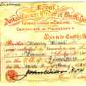 23-605 Harry Hart Fernie Lodge certificate, note on the back indicates that it is a dublicate 1913