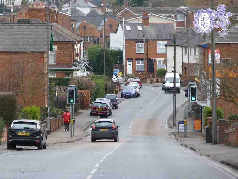 19-085 Looking down Moat Street Wigston Magna from All Saint's Feb 2012