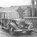30-201a Hearse outside Recrory Farm in Newgate End Wigston Magna mid 1960's