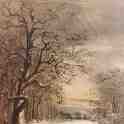 8-258 Oadby Lane Wigston Magna - painting by J T Proctor 1900 - Spinney at Washbrook with Oadby Church in distance