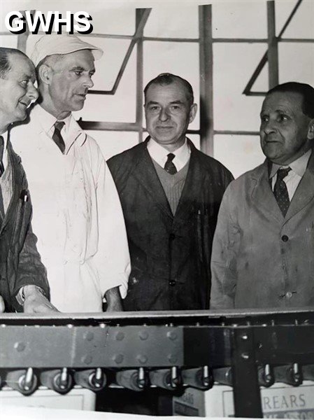 33-089 Bert Farmer 2nd from right at Frears biscuits mid sixties at Canal Street South Wigston