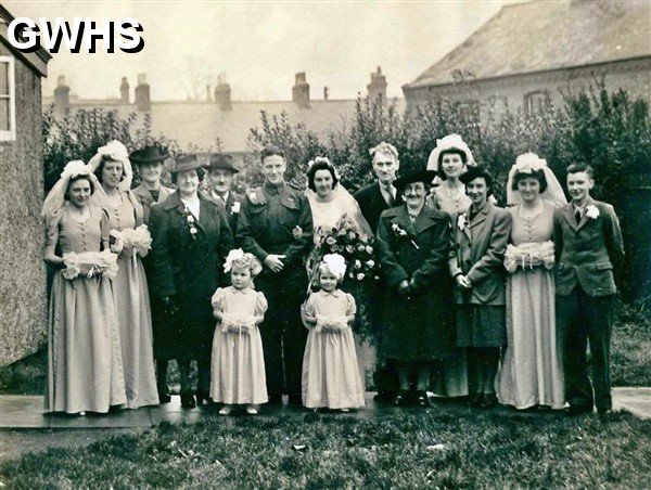 35-337 Wedding of Harry Slaney & Peggy Russell Armistice Day 1944 - Wedding Reception was at the Constitutional Hall Wigston Magna
