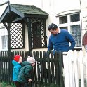 34-760 Clary Waterfield outside his Lock Keepers cottage, on the Grand Union canal South Wigston