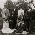 25-001 George Charles Russell seated at family wedding c 1902